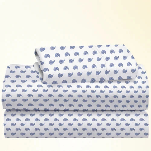 CinchFit Twin XL Sheet Sets 400TC Cotton Prints - Quahog Bay Bedding