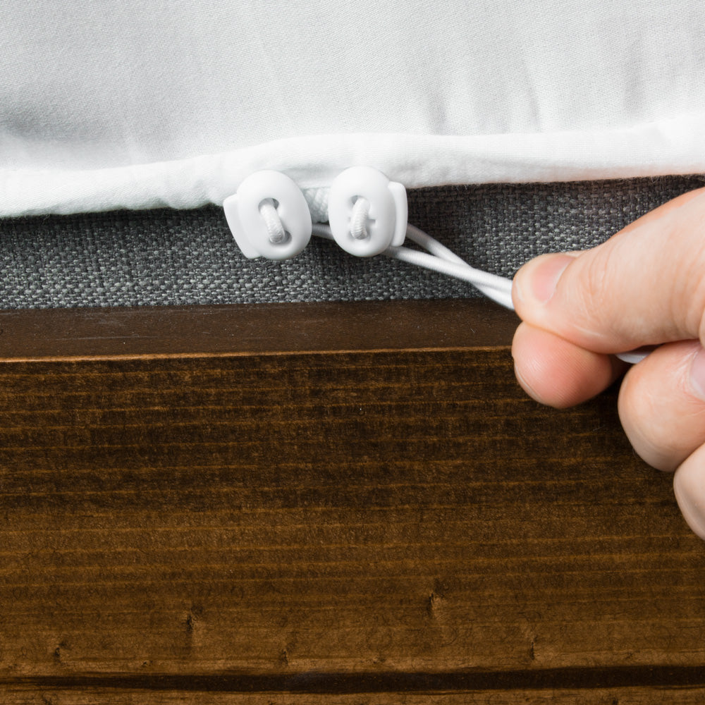 CinchFit American Made No Tear Split Top King Cotton Flannel Cord Elastic Sheets
