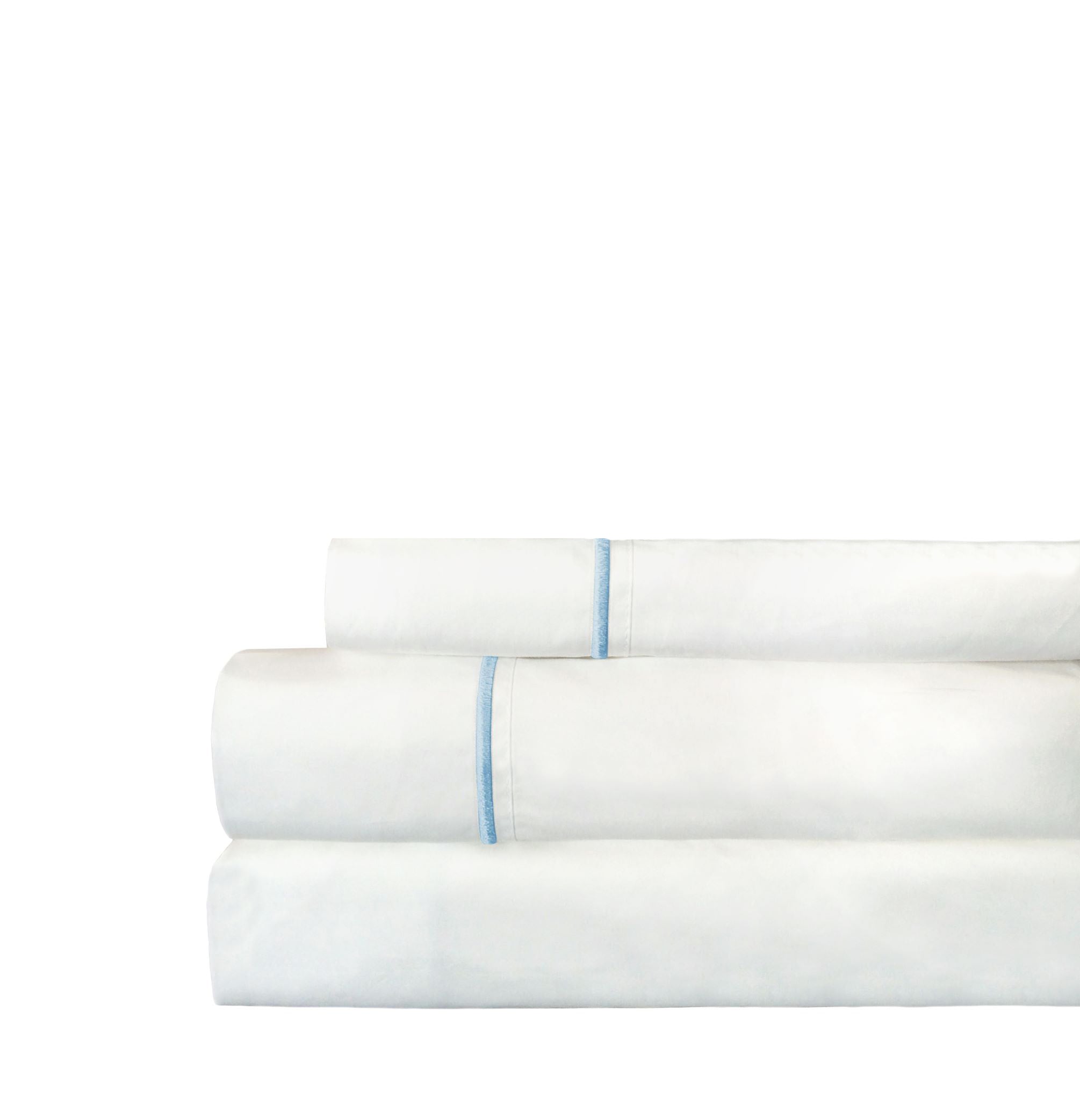 Single Stripe Embroidered 300TC 100% Cotton Percale Sheet Set