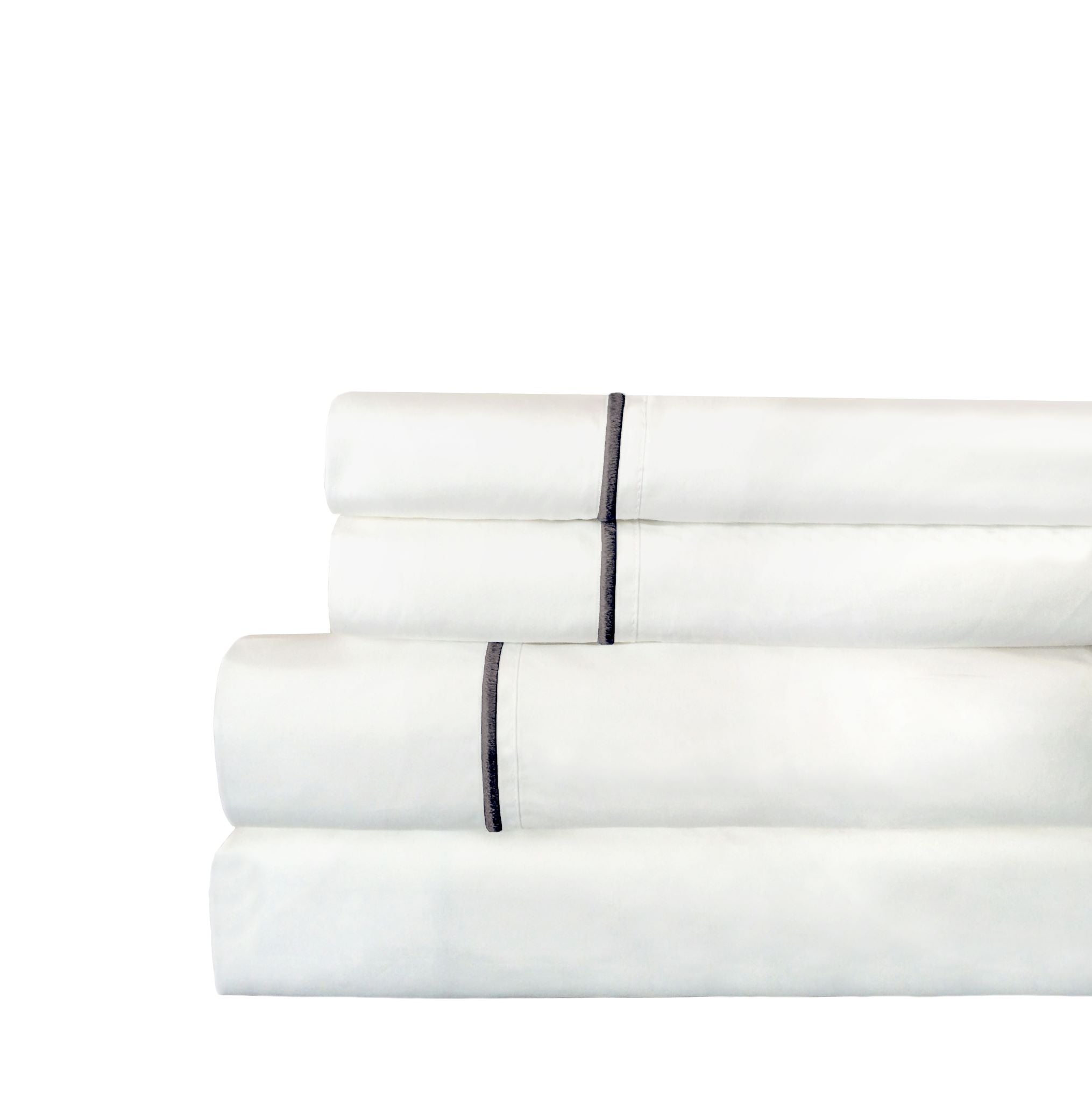 Single Stripe Embroidered 300TC 100% Cotton Percale Sheet Set
