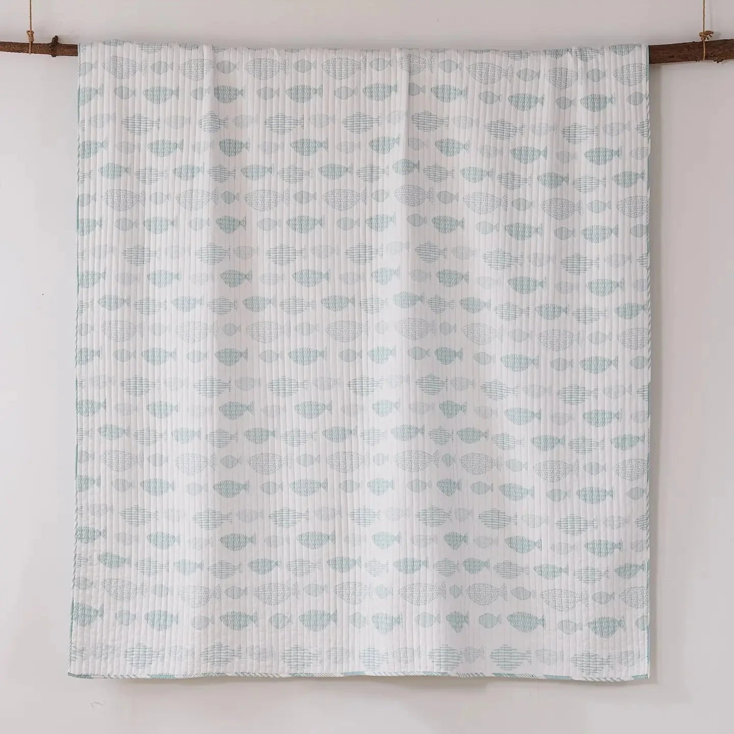 Aqua Breeze Quilt Set Coastal Bedding Set