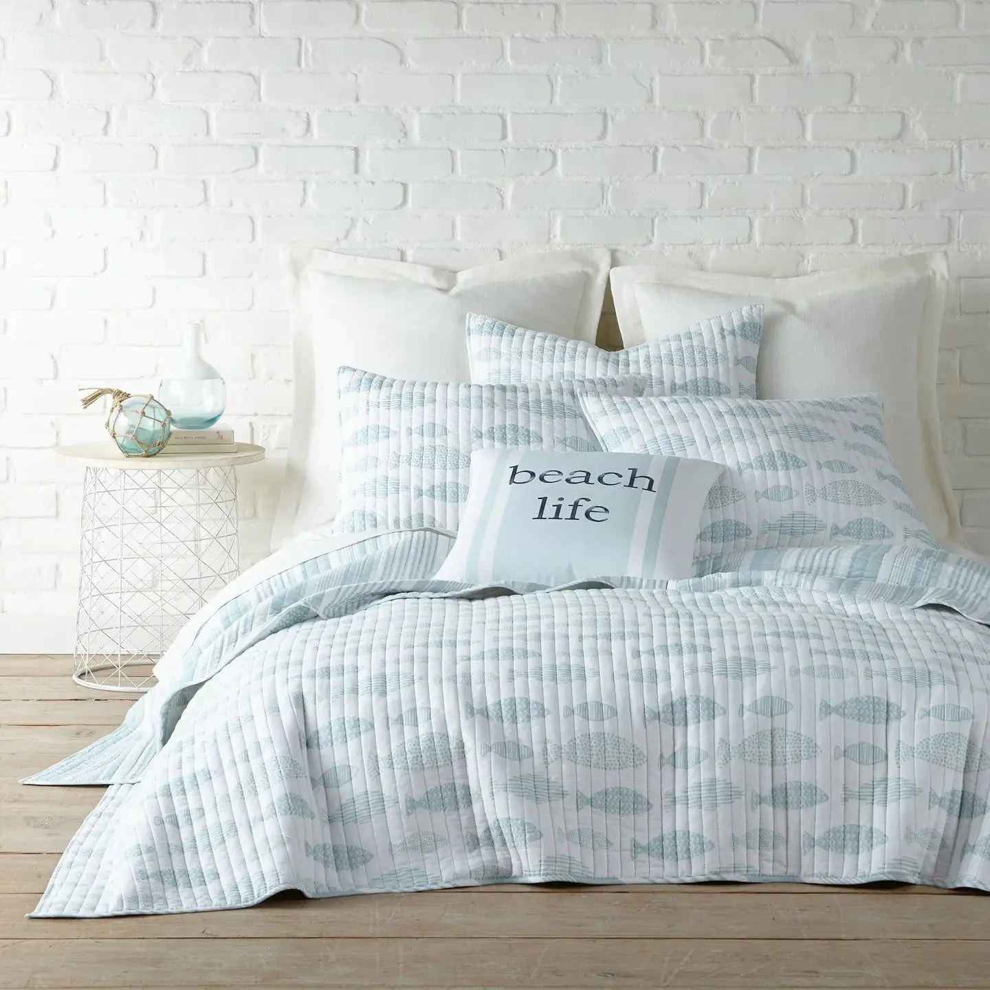 Aqua Breeze Quilt Set Coastal Bedding Set - Quahog Bay Bedding