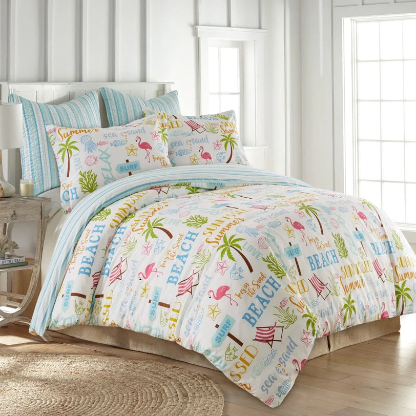 Beach Days Coastal Duvet Cover Set - Beach Themed Duvets