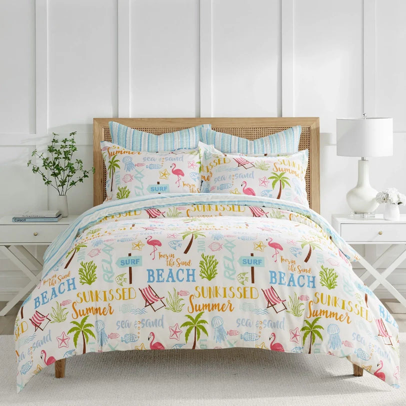 Beach Days Coastal Comforter Set - Beach Themed Comforter Set