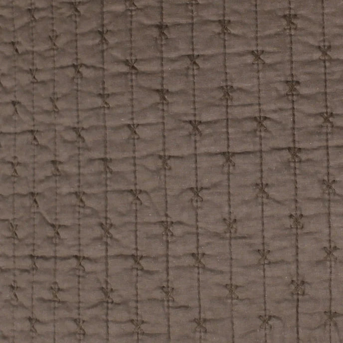 Beautiful Cross Stitch 100% Cotton Quilt Set - Cocoa