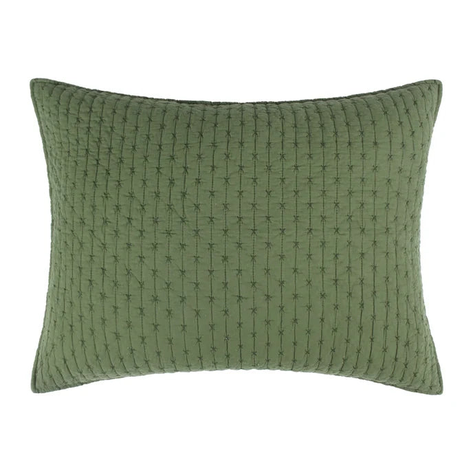 Cross Stitch 100% Cotton Quilt Set - Forest Green - Christmas Quilt