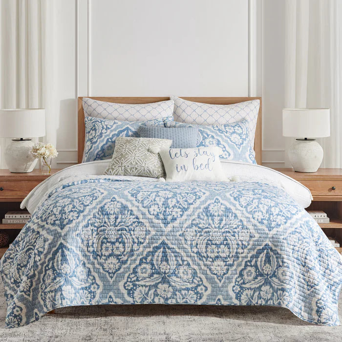 Becker Coastal Blue Euro Pillow Sham | Set of 2 | Coastal Shams