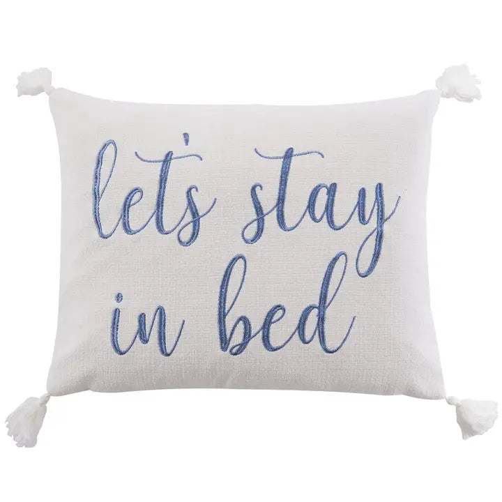 Bennett Coastal Let's Stay In Bed Pillow - Coastal Accent Pillows
