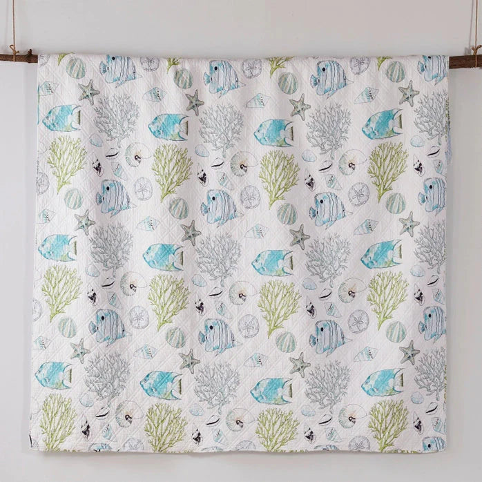 Biscayne Cotton Coastal Quilt Set