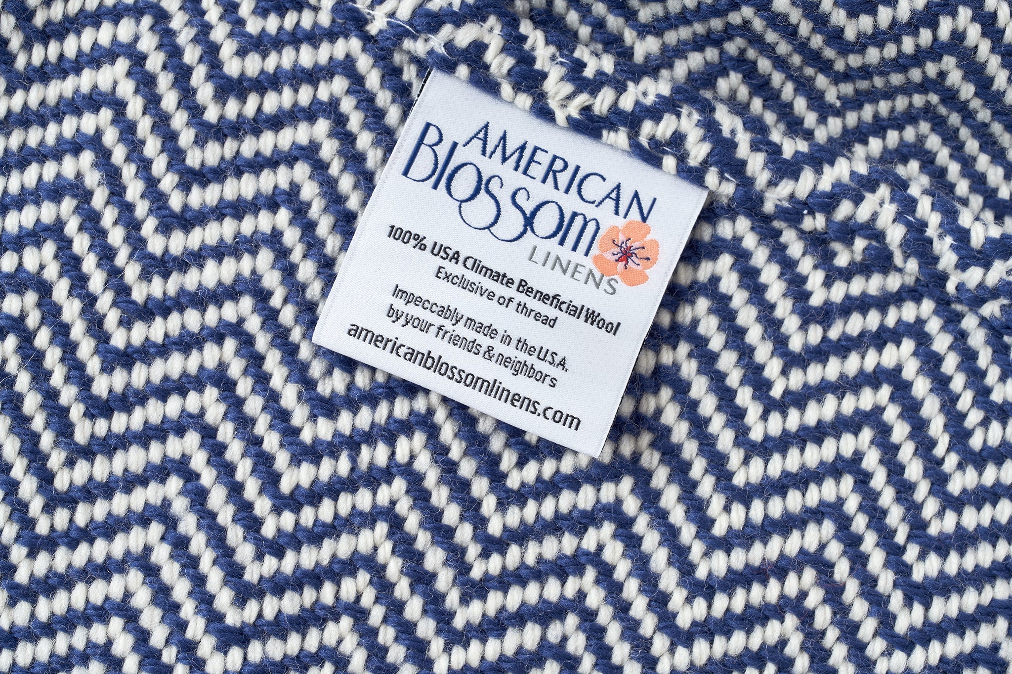 American Made Soft Chevron Pattern Throw Blanket - 100% American Made With USA Grown Cotton