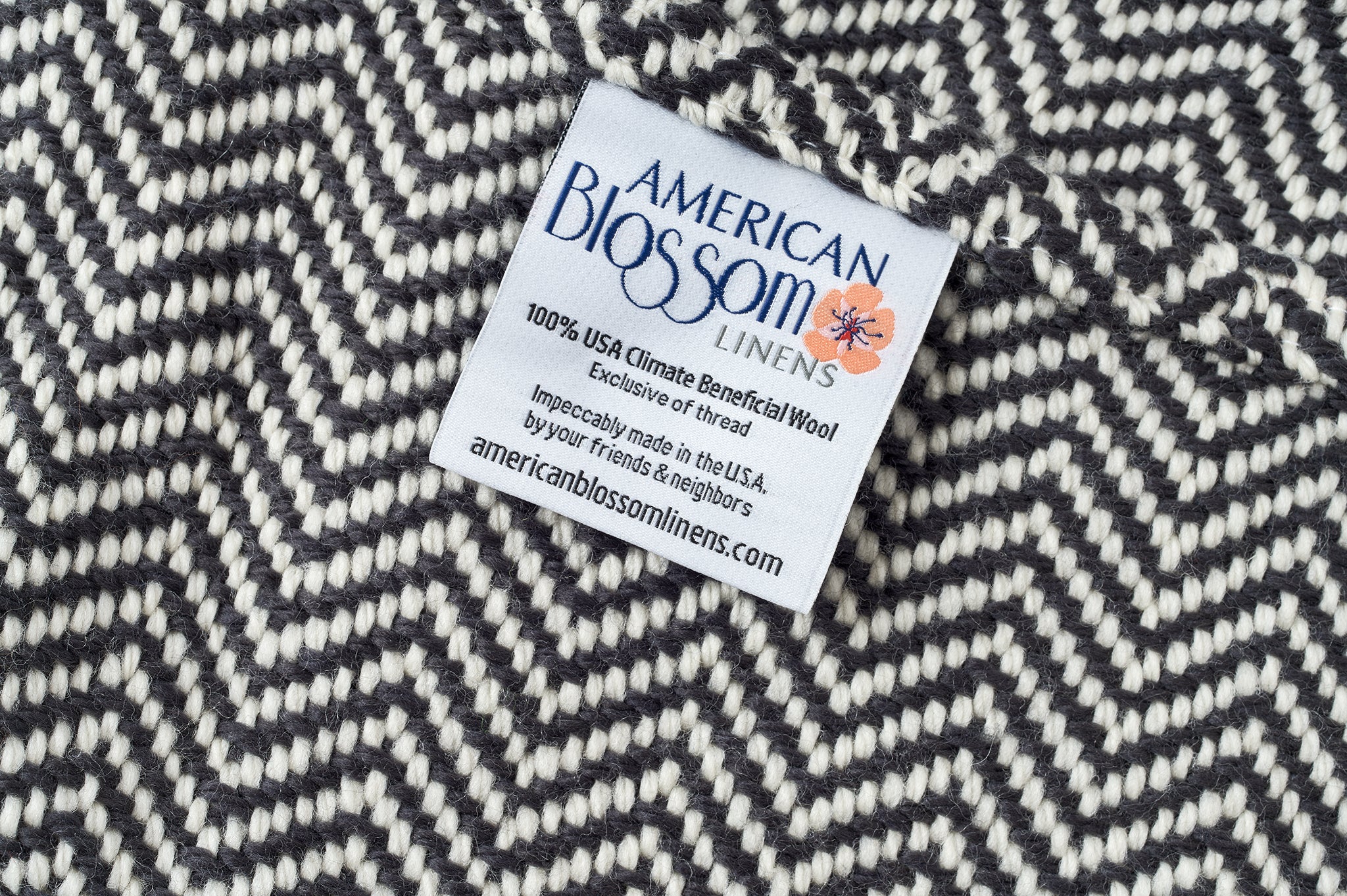 American Made Soft Chevron Pattern Throw Blanket - 100% American Made With USA Grown Cotton
