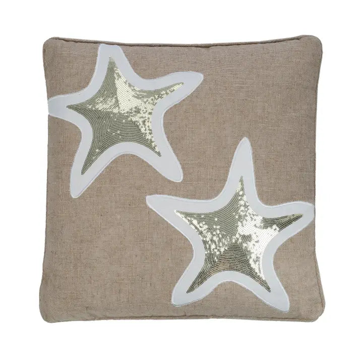 Blue Maui Starfish Pillow - Coastal Accent Pillow