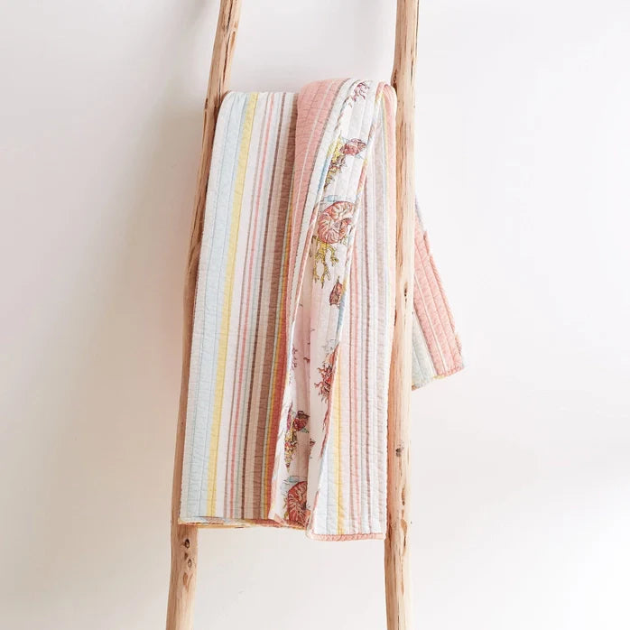 Brighton Quilted Throw Blanket - Coastal Throw Blanket