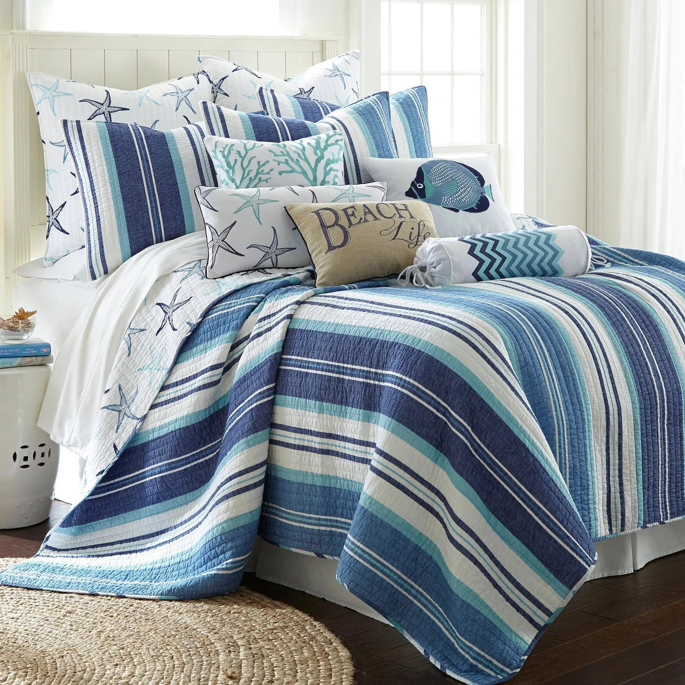 Camps Bay Euro Pillow Sham Set of 2 - Coastal Pillow Shams