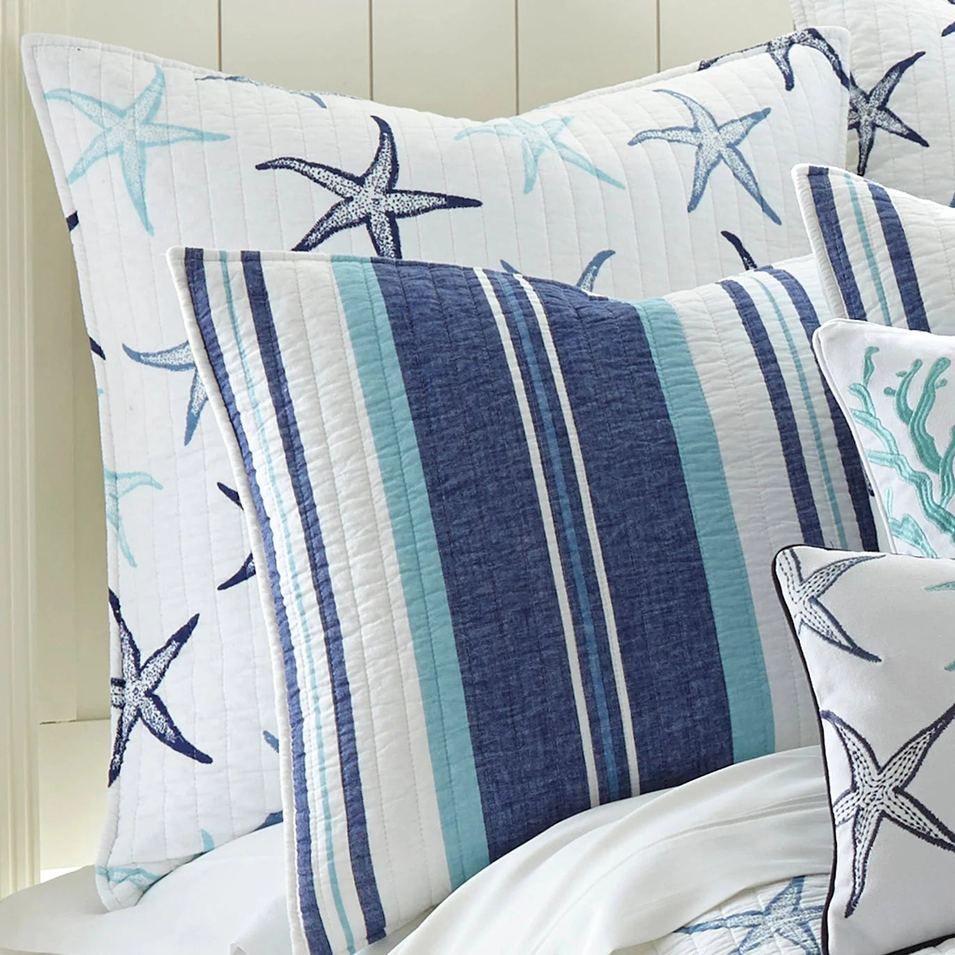 Camps Bay Euro Pillow Sham Set of 2 - Coastal Pillow Shams