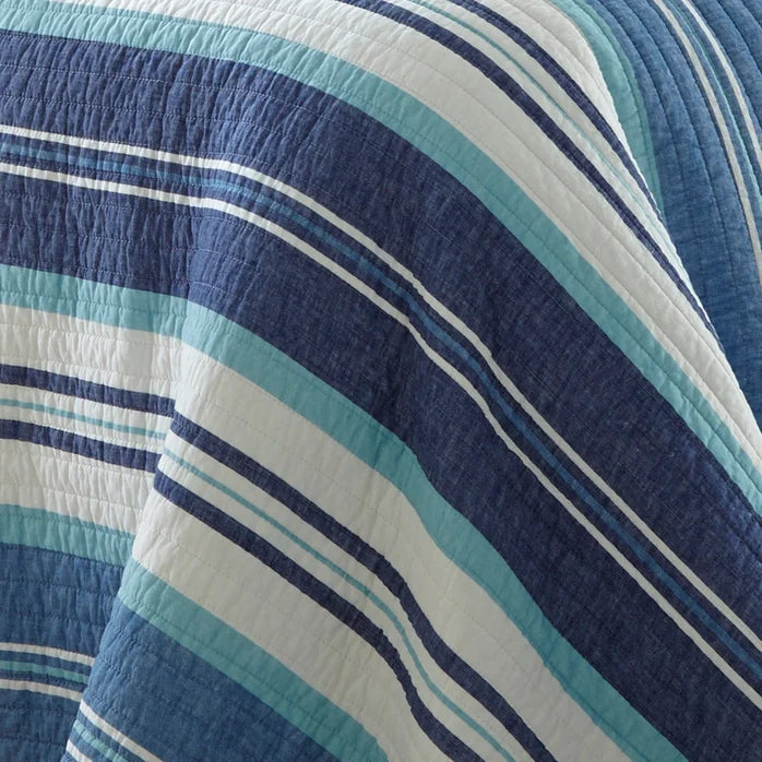 Camps Bay Reversible Coastal Quilt Set - Coastal Themed Quilt Set