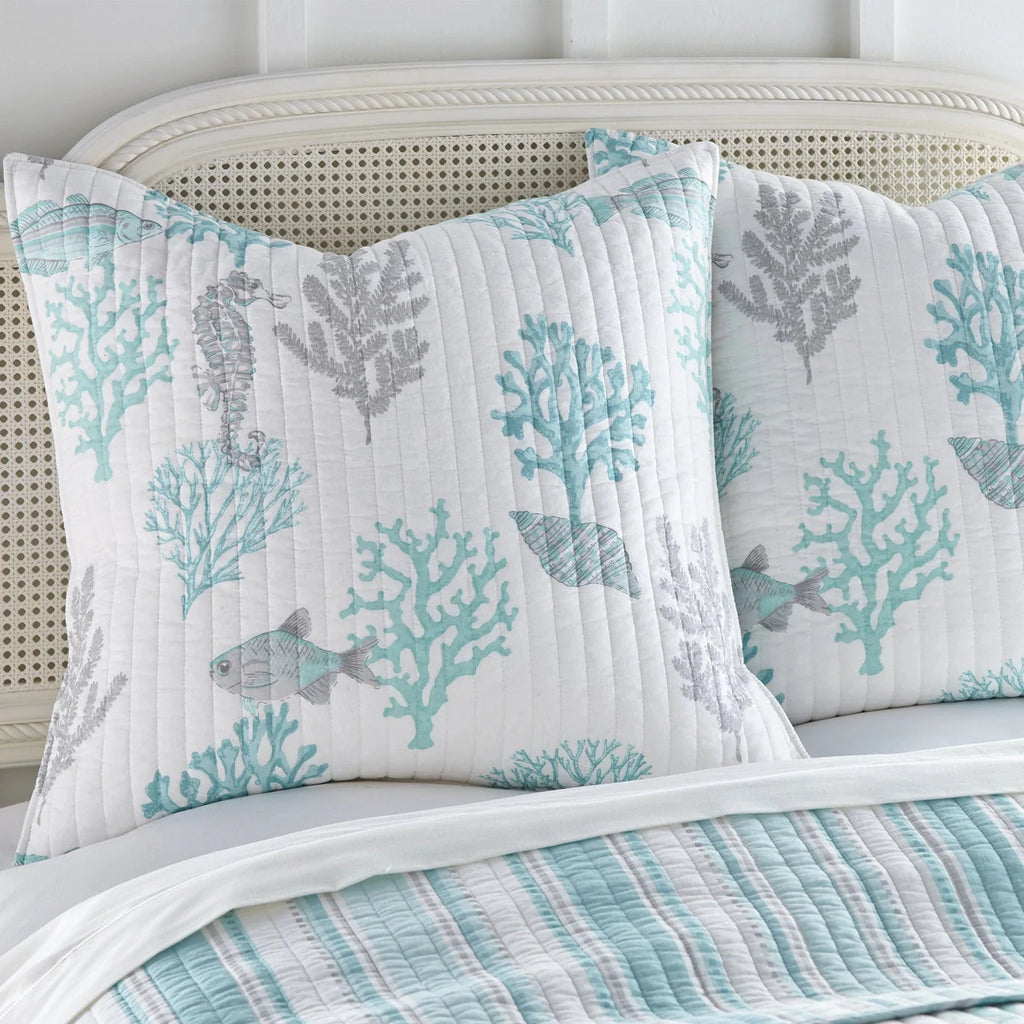 Cape Coral Euro Shams 2PC Coastal Pillow Shams