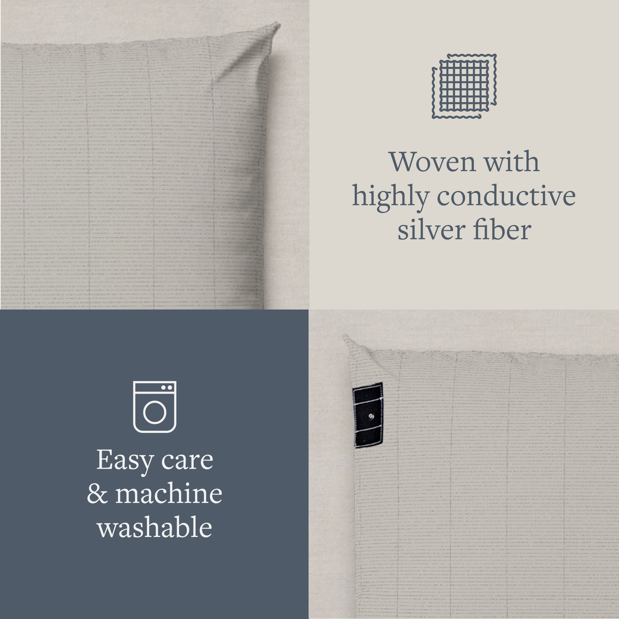 Luxury Grounding Pillowcase in 3 Colors