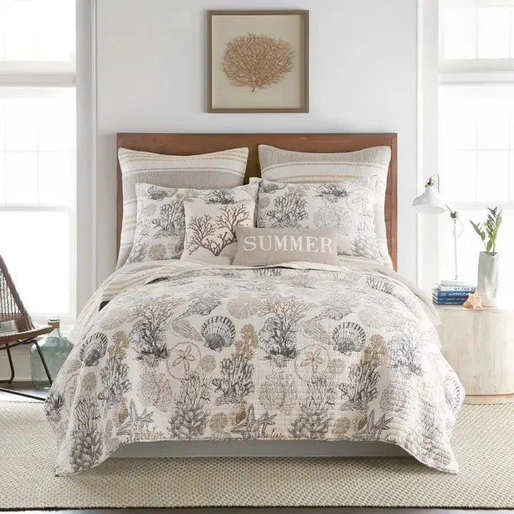 Caspian Sea Euro Pillow Sham | Set of 2 - Coastal Pillow Shams