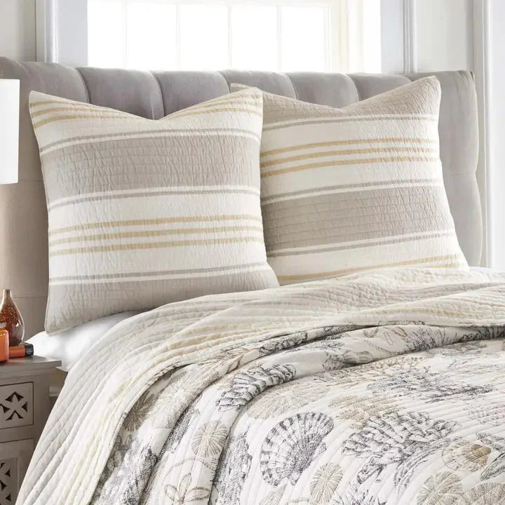 Caspian Sea Euro Pillow Sham | Set of 2 - Coastal Pillow Shams