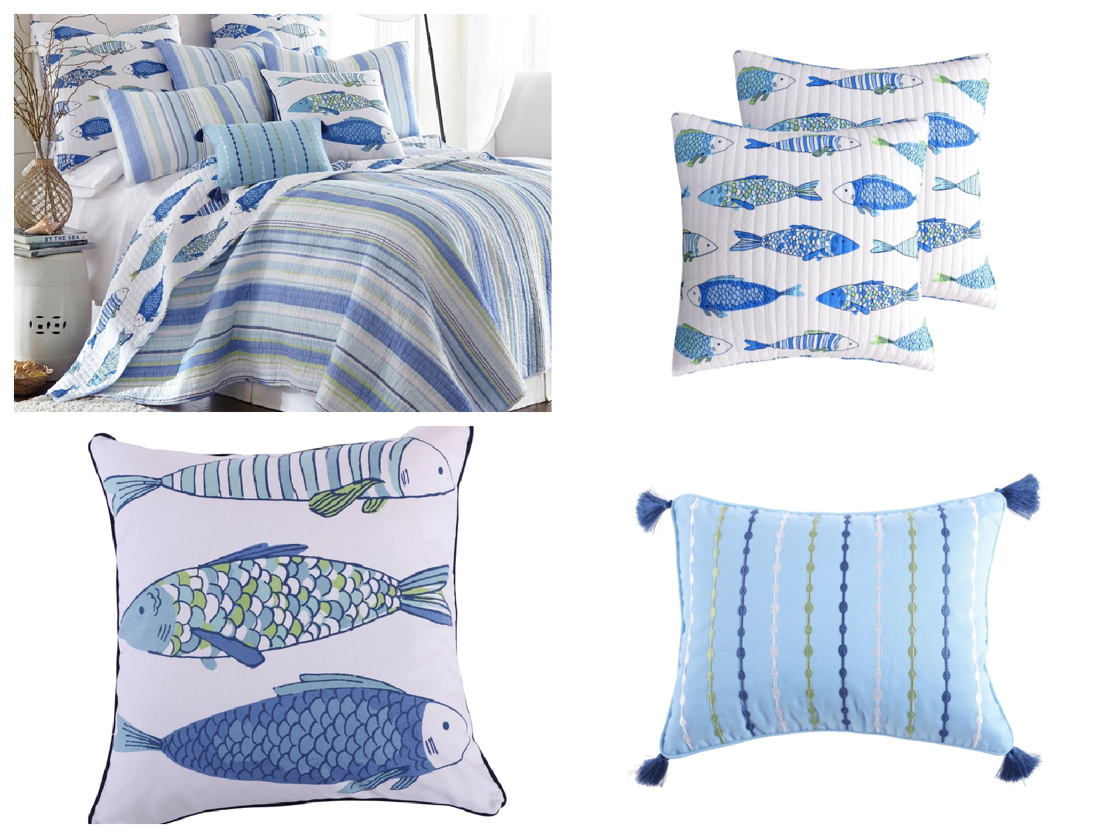 Coastal Bedding Ensembles Complete King - 7PC Catalina