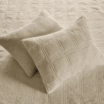 Cloud Waffle Reversible Cotton Quilt Set