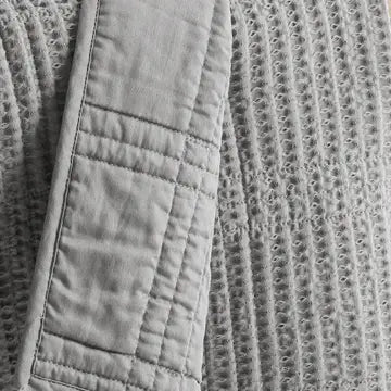 Cloud Waffle Reversible Cotton Quilt Set