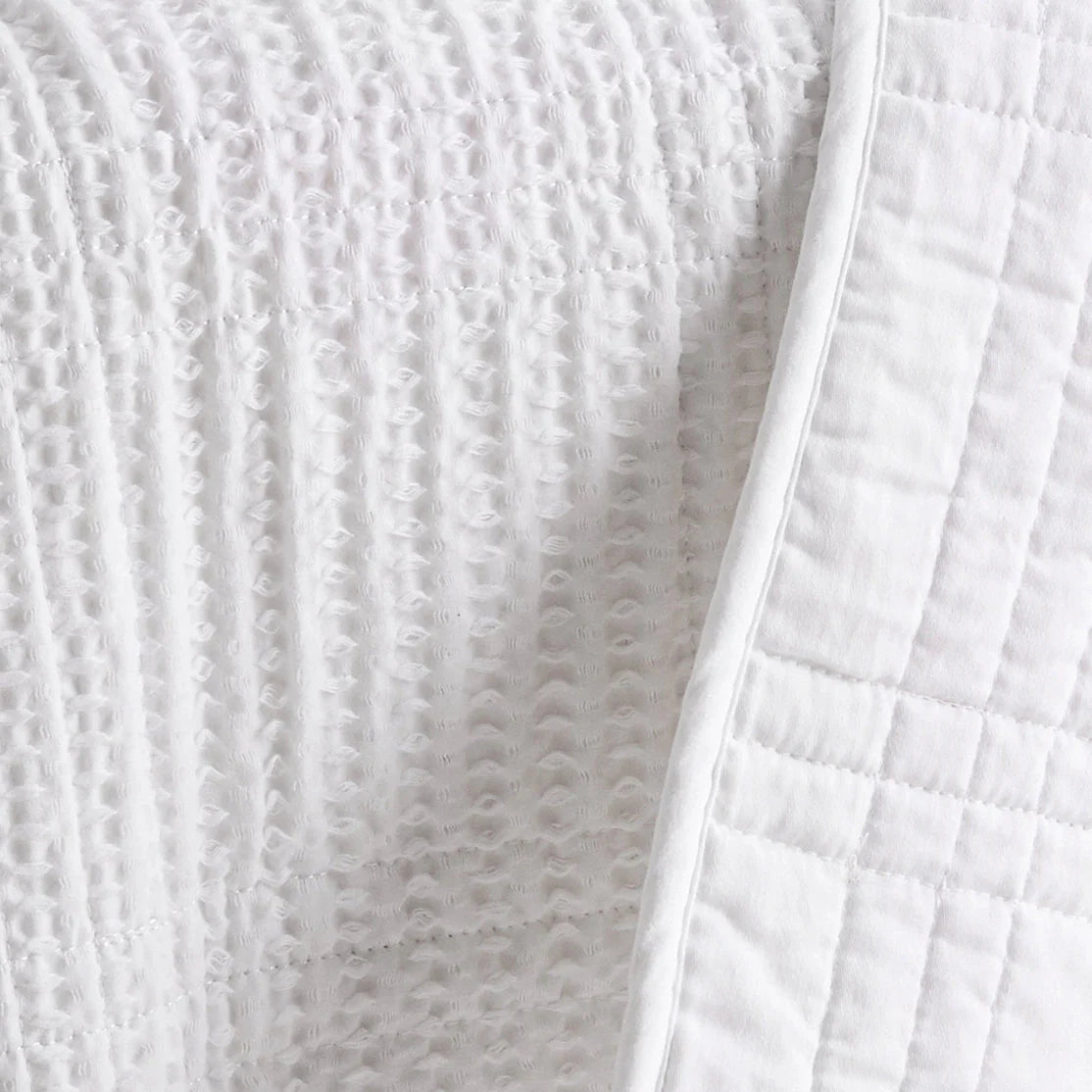 Cloud Waffle Reversible Cotton Quilt Set