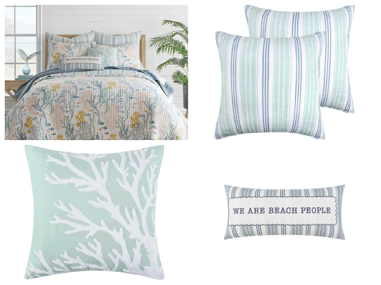 Coastal Bedding Ensembles Complete King - 7PC Ocean Meadow