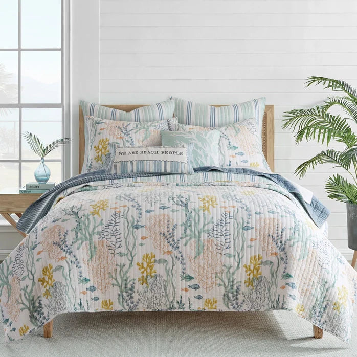 Coastal Bedding Ensembles Complete Queen - 7PC Ocean Meadow - Quahog Bay Bedding