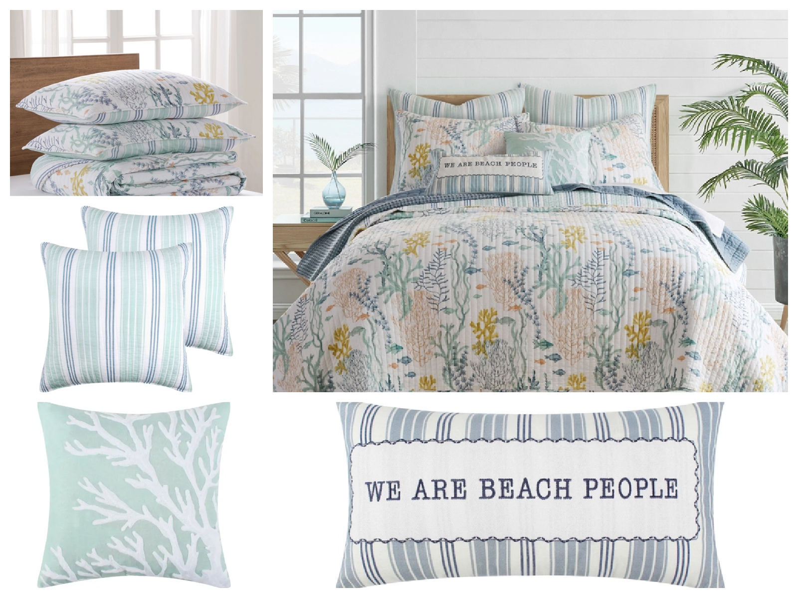 Coastal Bedding Ensembles Complete King - 7PC Ocean Meadow