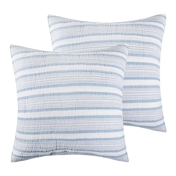 Coral Landing Euro Sham Set of 2 - Coastal Pillow Shams