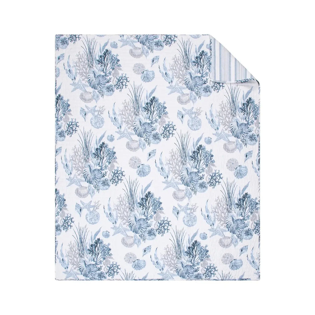 Coral Landing Quilted Throw Blanket