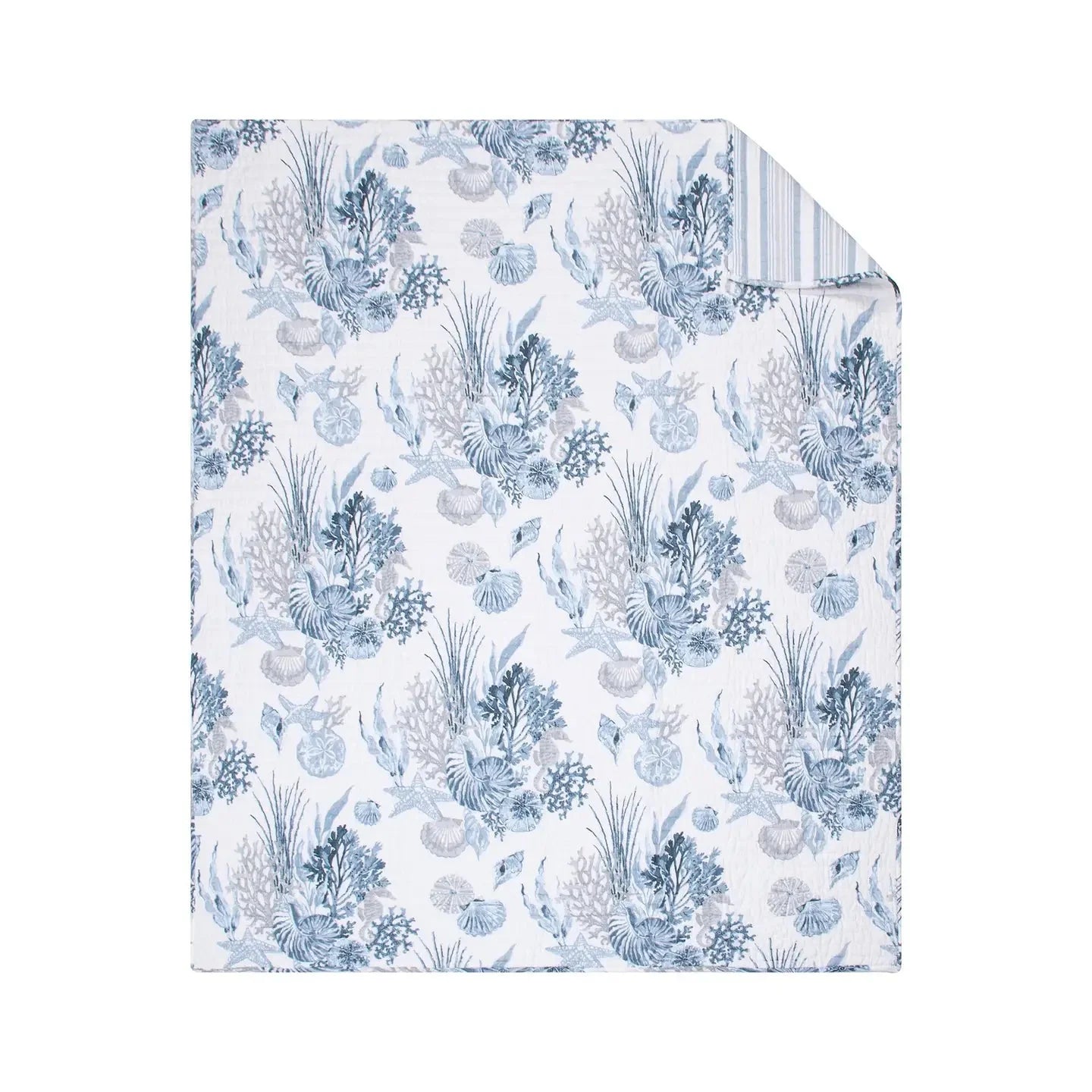 Coral Landing Quilted Throw Blanket