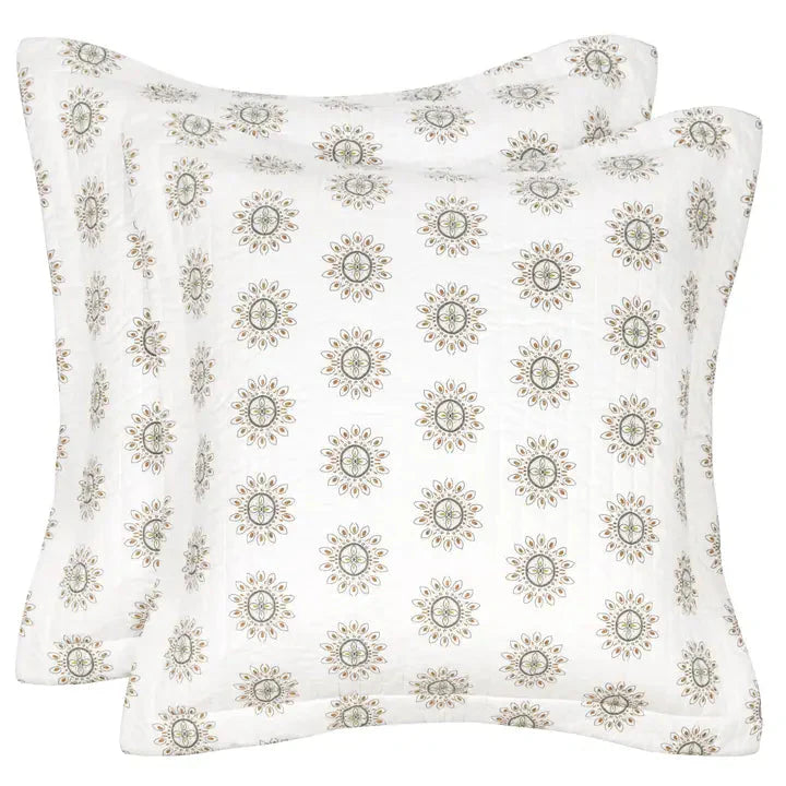 Cosima Coastal Euro Shams - Coastal Pillow Shams