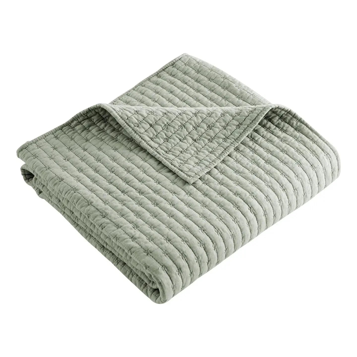 Cross Stitch Quilted Throw - Quahog Bay Bedding