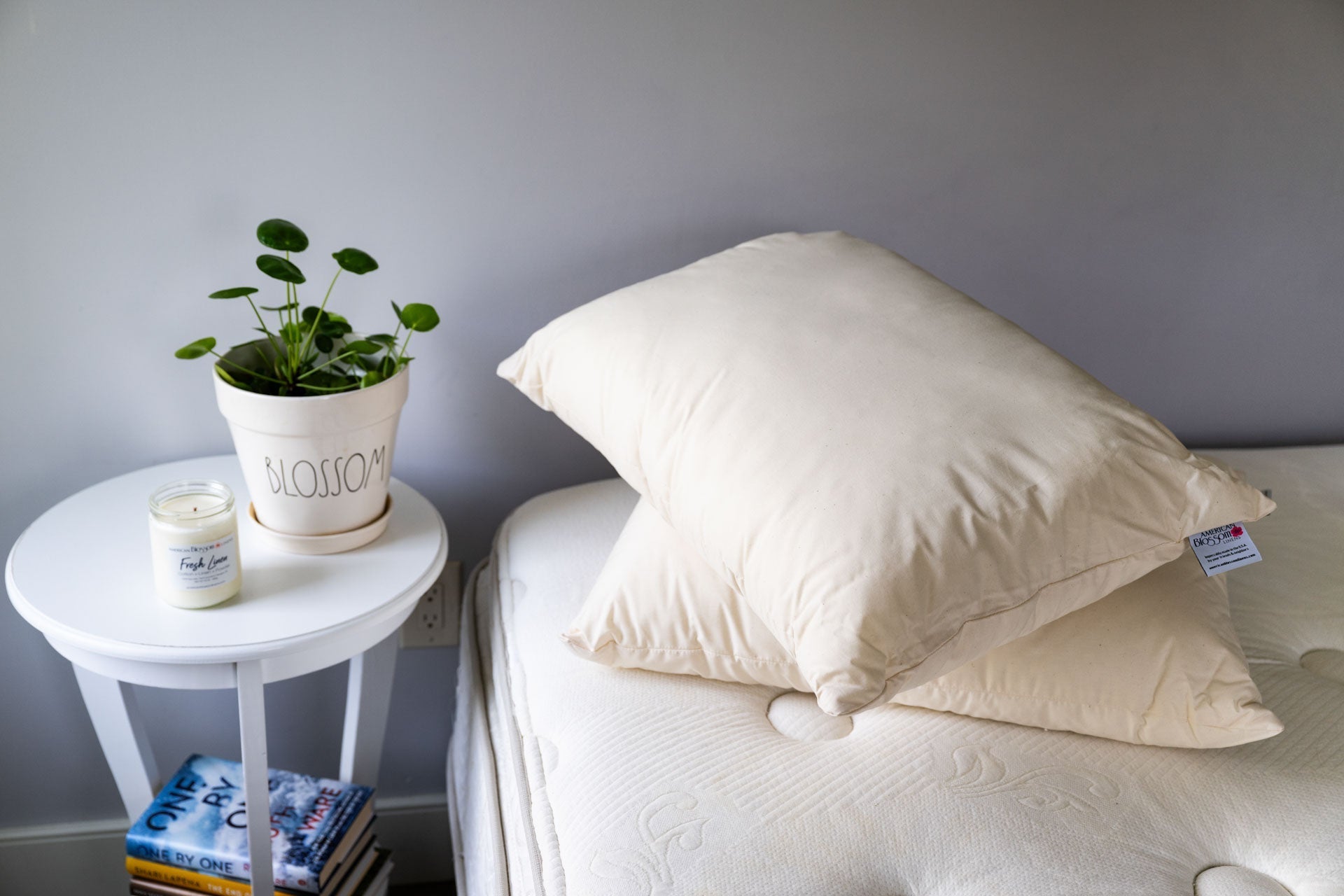 Down Alternative Pillow with Recycled Polyester Fill  - American Made With USA Grown Cotton