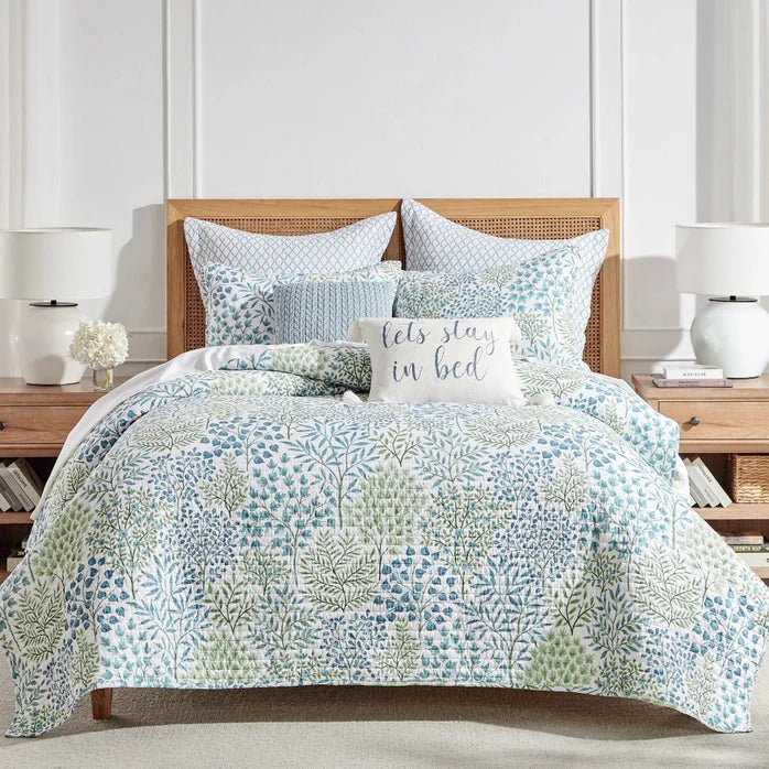 English Forest Cotton Quilt Set - Green - Quahog Bay Bedding
