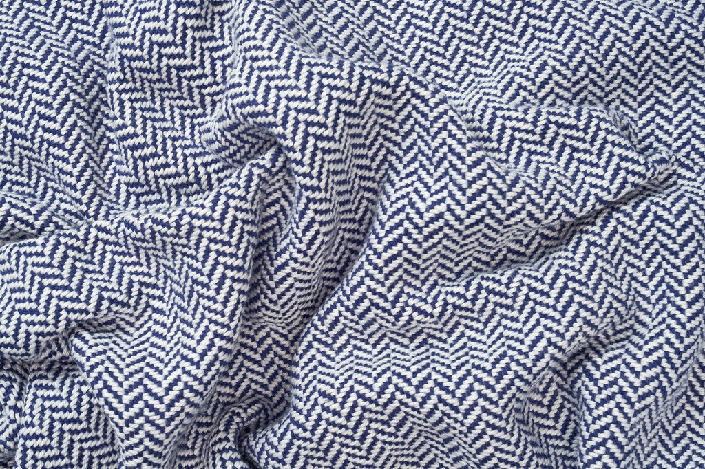 Cotton Herringbone Weave Cotton Blanket - American Made With USA Grown Cotton