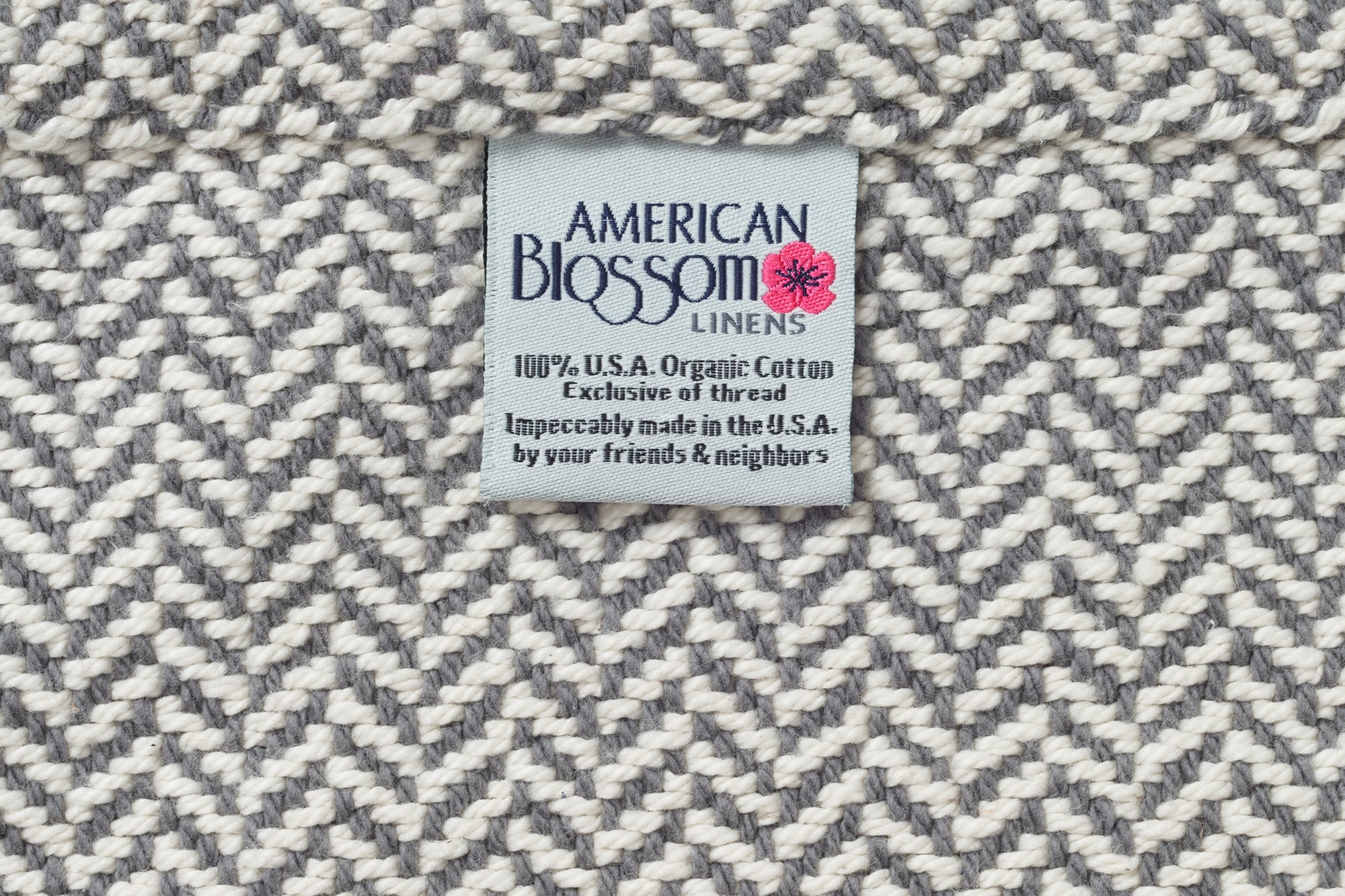 Cotton Herringbone Weave Cotton Blanket - American Made With USA Grown Cotton