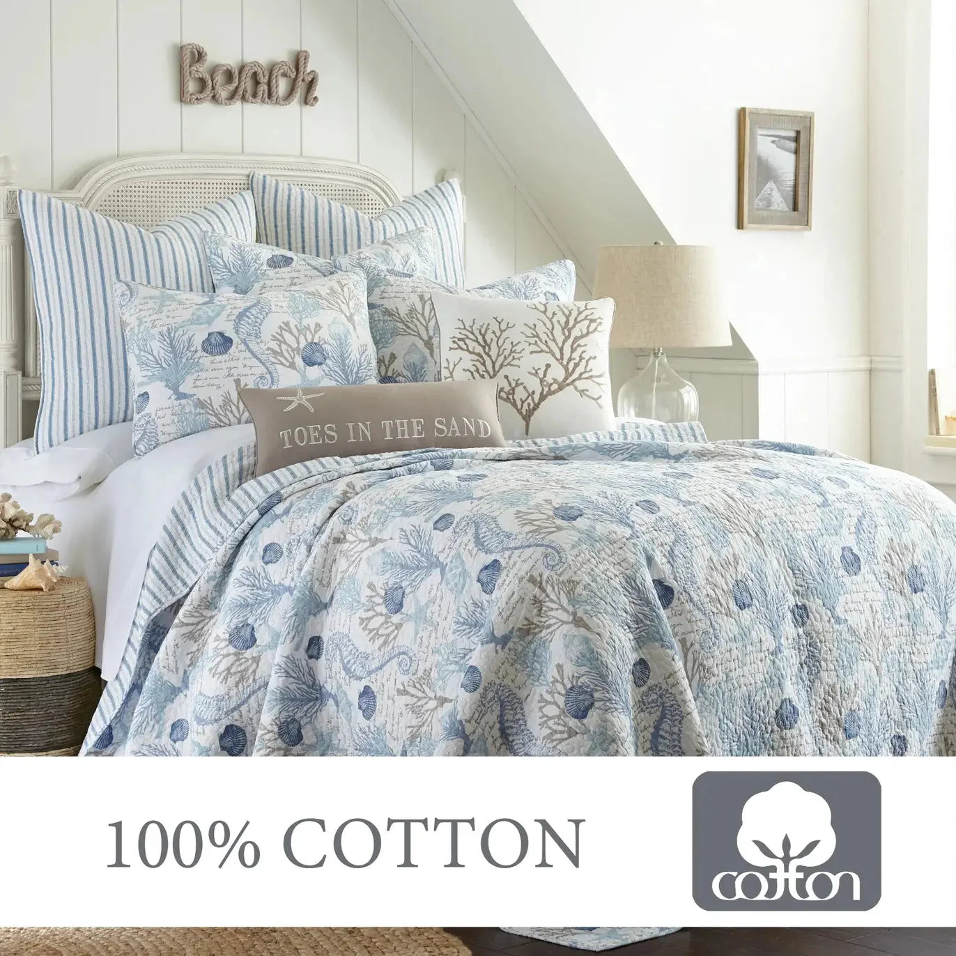 Galapagos Blue Quilt Set - Coastal Quilt Set