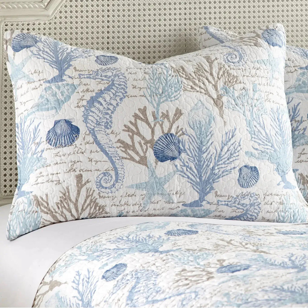 Galapagos Blue Quilt Set - Coastal Quilt Set