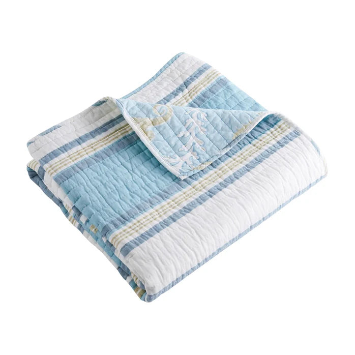 Kailua Quilted Throw Blanket - Coastal Throw Blanket