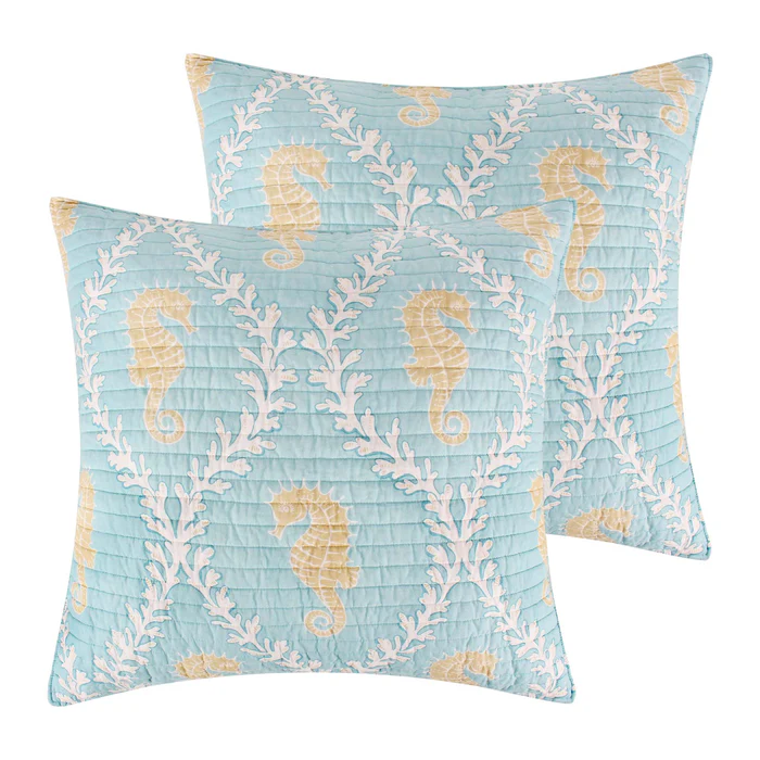Coastal Bedding Ensembles Complete Queen - 7PC Kailua