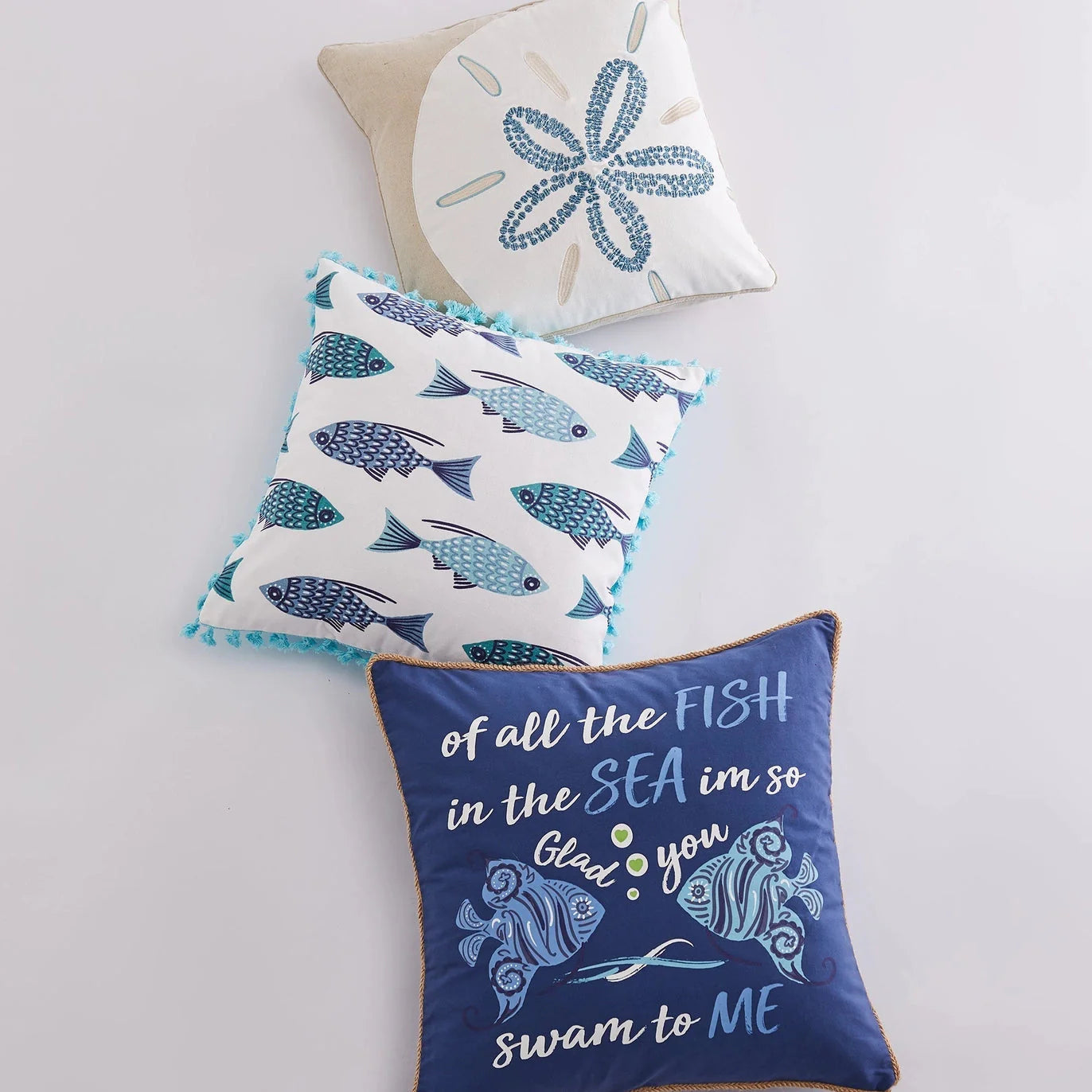 "Laida Beach Fish, Sea, Me Pillow"
