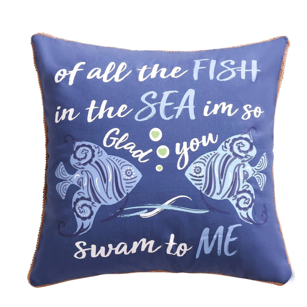 "Laida Beach Fish, Sea, Me Pillow"