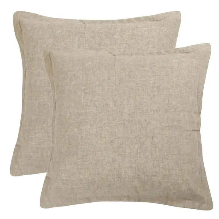 Linen/Cotton Natural Euro Sham with Flange