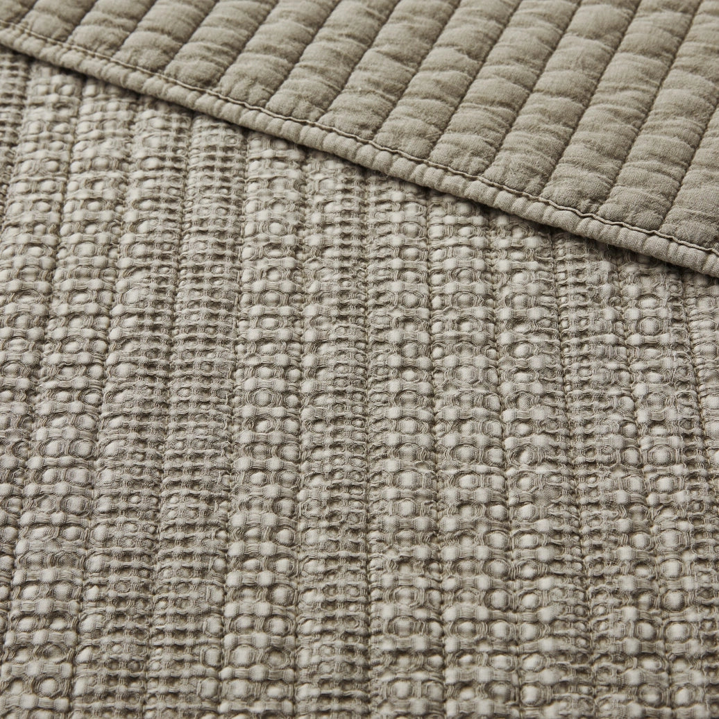 Loden Quilted Throw Blanket
