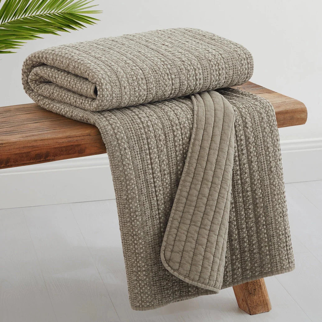 Loden Quilted Throw Blanket