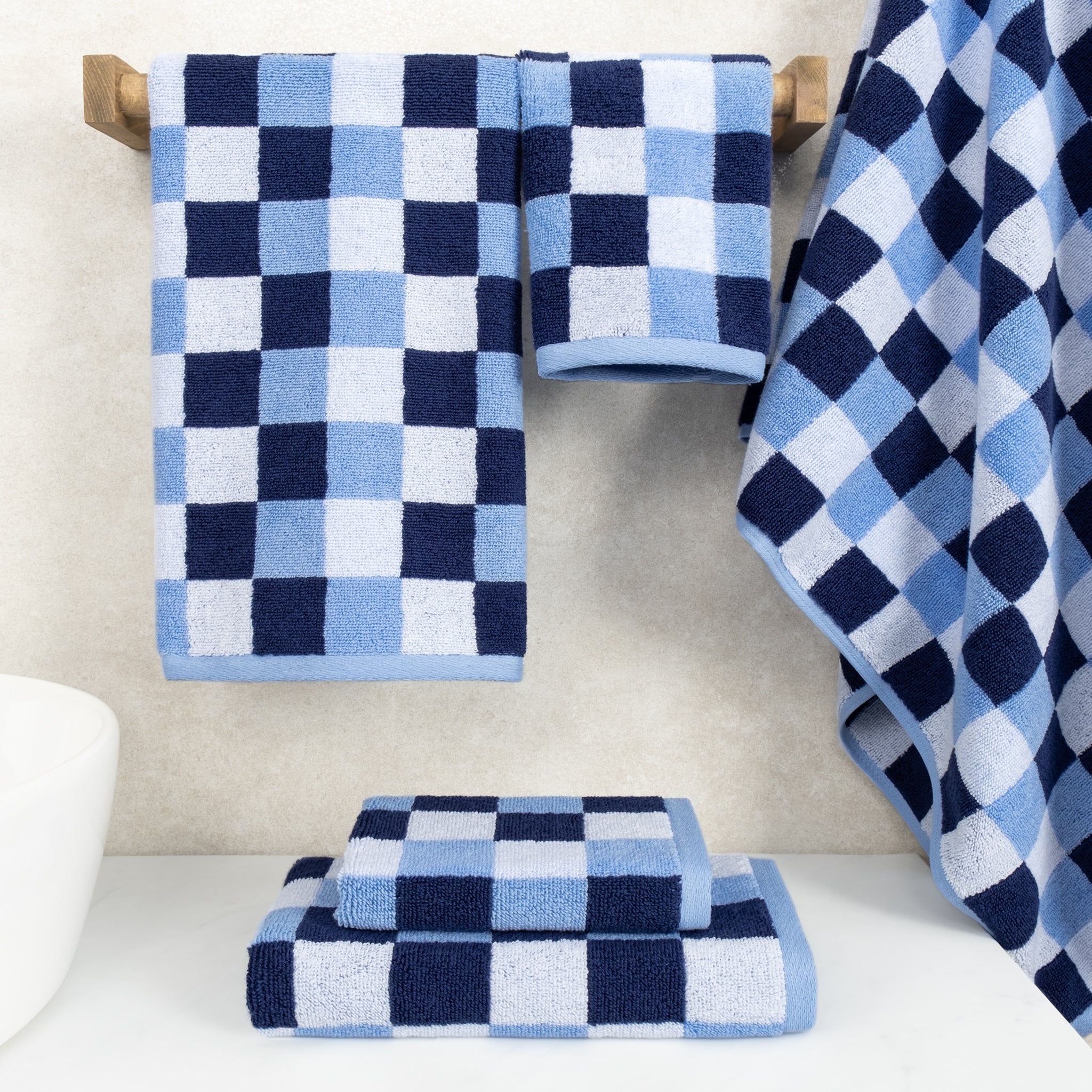 Luxury Bath Towel Set  100% Cotton Yarn Dyed Ultra Soft and Plush